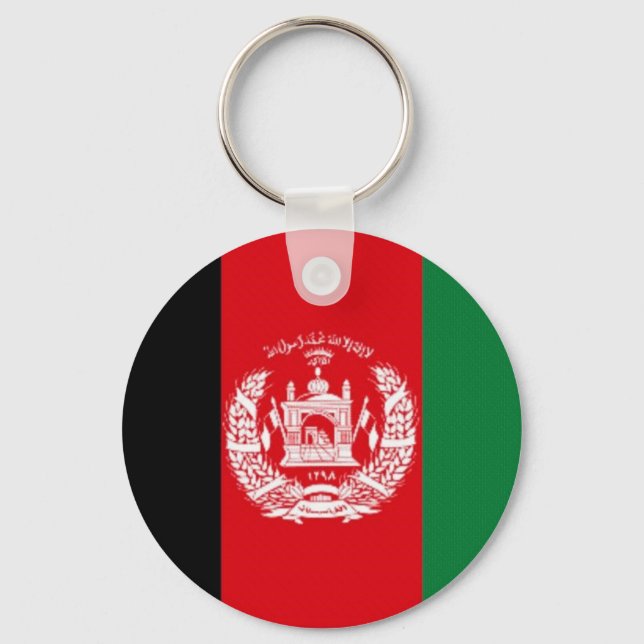 Afghanistan National Flag Keychain (Front)
