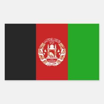 Afghanistan Rectangular Sticker by flagart at Zazzle