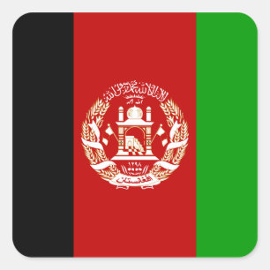 afghanistan square sticker