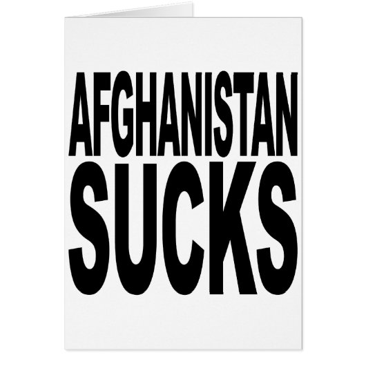Afghanistan Sucks Cards (Front)