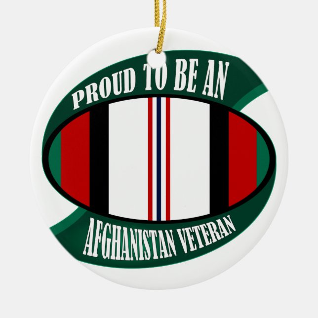 Afghanistan Vet Ceramic Ornament (Front)