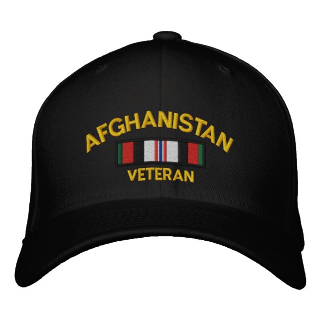 Afghanistan Veteran Embroidered Baseball Cap (Front)