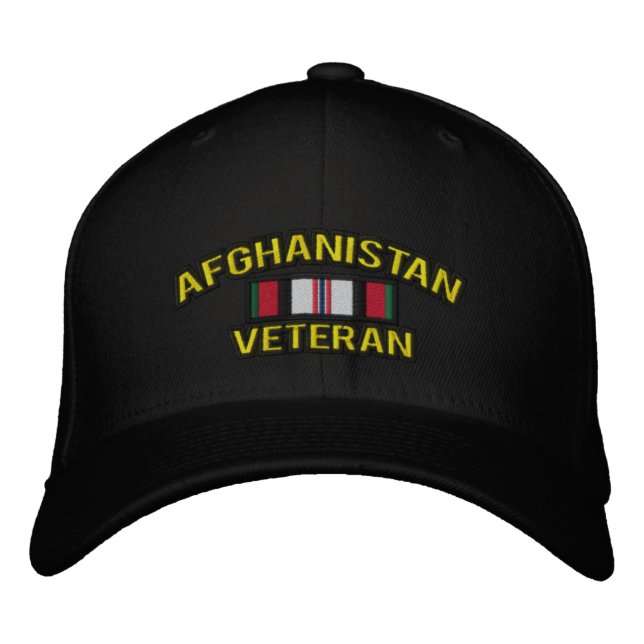 Afghanistan Veteran Embroidered Baseball Hat (Front)