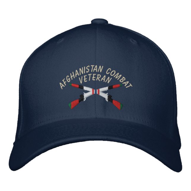 Afghanistan Veteran Infantry Crossed Rifles Hat (Front)