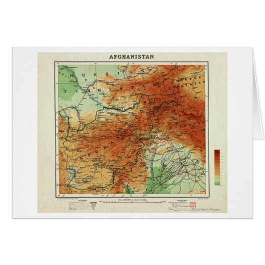 AfghanistanPanoramic MapAfghanistan Cards (Front Horizontal)