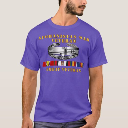 AfghanistanVeteran Combat Action Badge w CAB IRAQ  T_Shirt