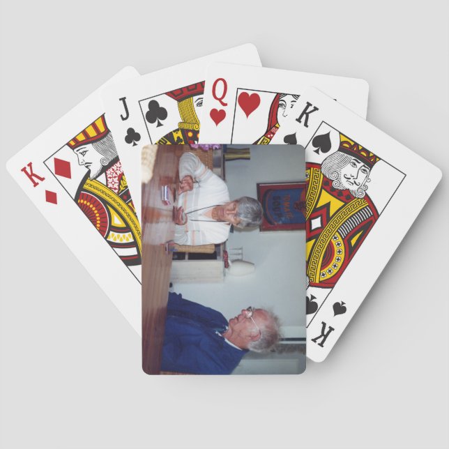 AFH and RWH playing Cribbage Poker Cards (Back)