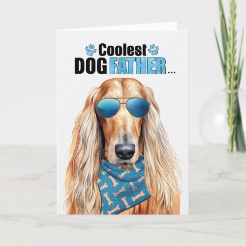 Afhan Hound Dog Coolest Dad Ever Fathers Day Holiday Card