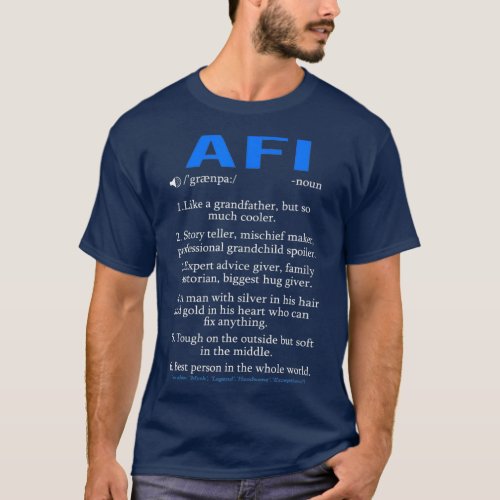 Afi definition  Icelandic Grandpa Fathers day T_Shirt