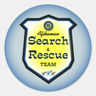 Afikoman Search & Rescue Team Classic Round Sticker