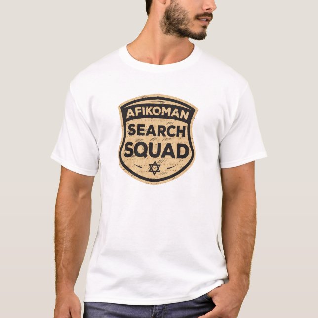 Afikoman Search Squad Funny Passover Seder Gifts T-Shirt (Front)