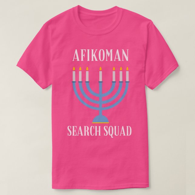 Afikoman Search Squad Funny Passover Seder Hanukka T-Shirt (Design Front)