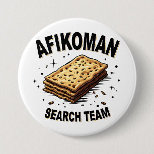 Afikoman search team Hanukkah Jewish Food Lovers Button