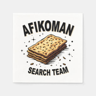 Afikoman search team Hanukkah Jewish Food Lovers Napkins