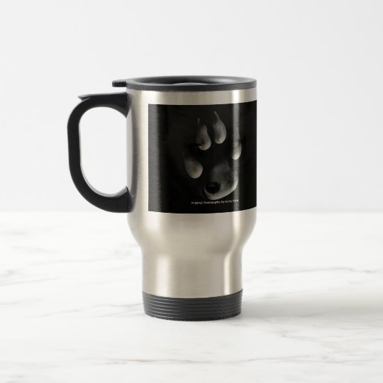 AFIPP Arctic Fox in Paw Print Travel Mug