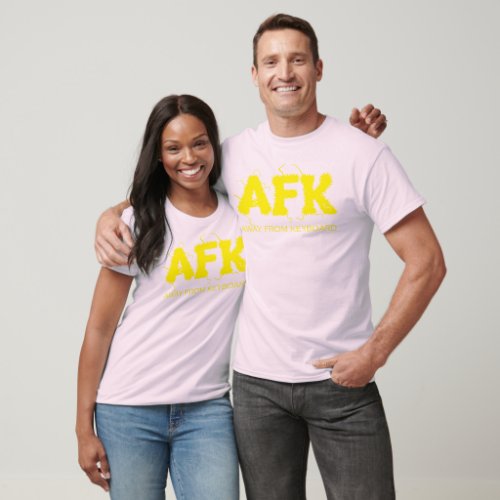 AFK Away From Keyboard Bright Yellow Text Gamer T_Shirt