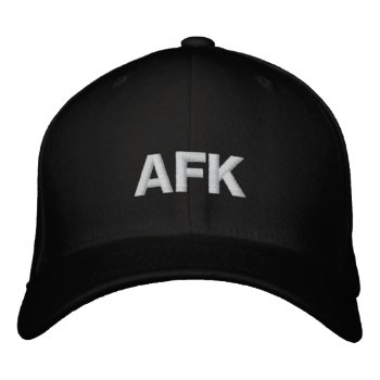 Afk Away From Keyboard Embroidered Hat by DigitalDreambuilder at Zazzle