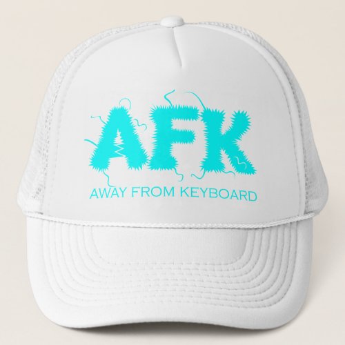 AFK Away from Keyboard Funny Gamer Hat Turquoise