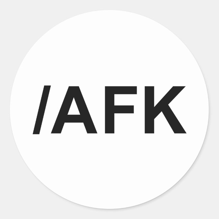 /AFK   Away Keyboard Sticker