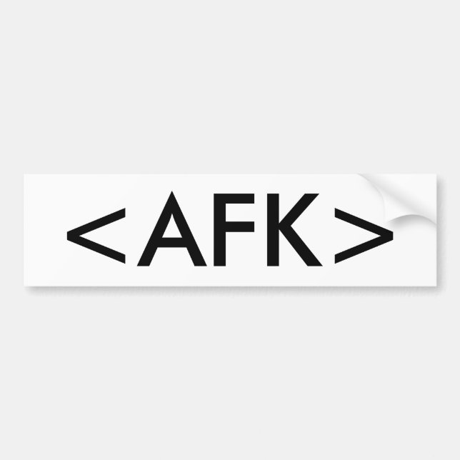 <AFK> BUMPER STICKER (Front)