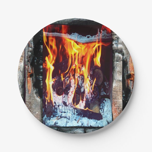 Aflame Paper Plates (Front)