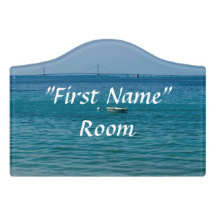 Afloat At Mackinac Door Sign