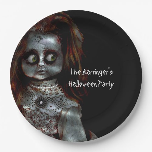 Afraid Doll Scary Halloween Party Paper Plates