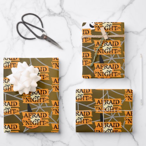 Afraid Night Wrapping Paper Sheets
