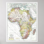 &quot; Africa: 1909 - Detailed map ... Poster