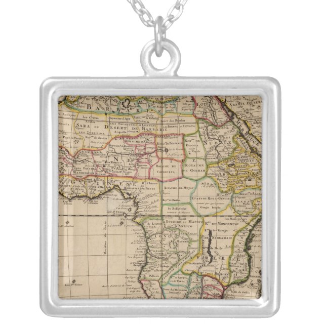 Africa 19 silver plated necklace (Front)