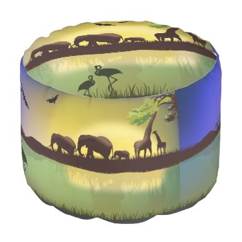 Africa 1 Pouf by Ronspassionfordesign at Zazzle