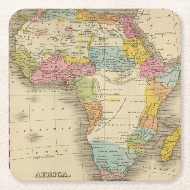 Africa 27 square paper coaster (Front)