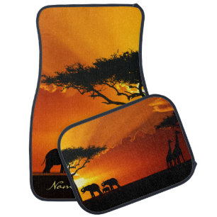 Africa 2 Options Car Mat