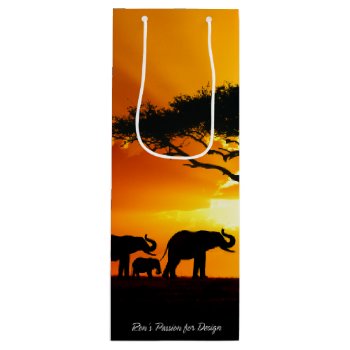Africa 2 Options Wine Gift Bag by Ronspassionfordesign at Zazzle