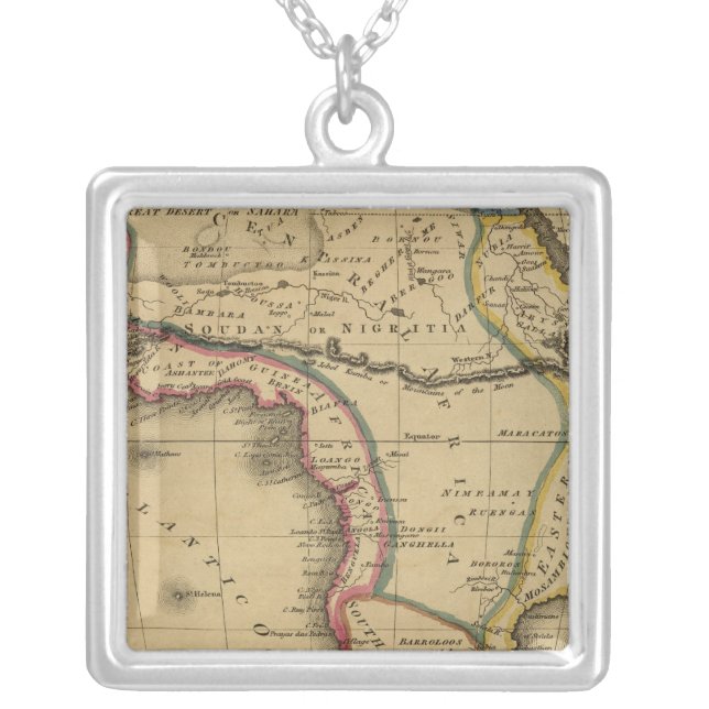 Africa 30 silver plated necklace (Front)