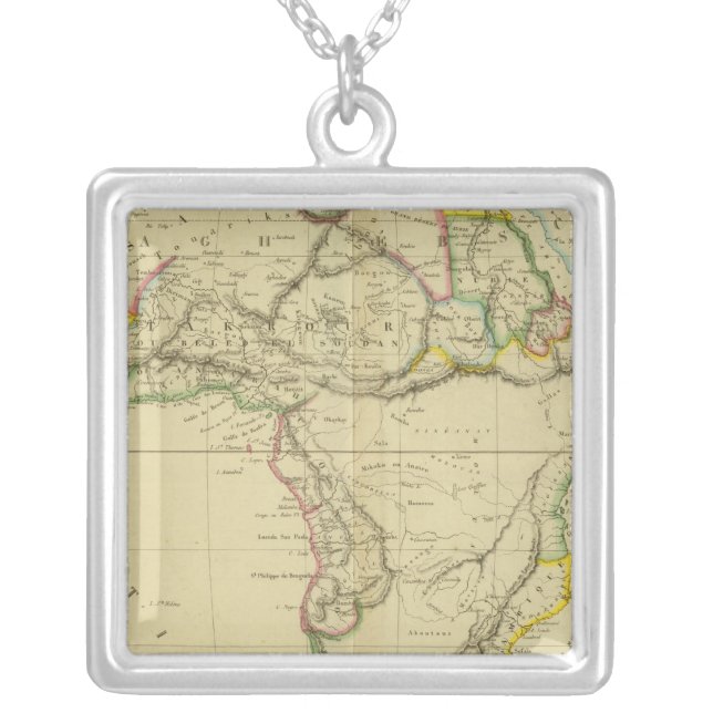 Africa 6 silver plated necklace (Front)