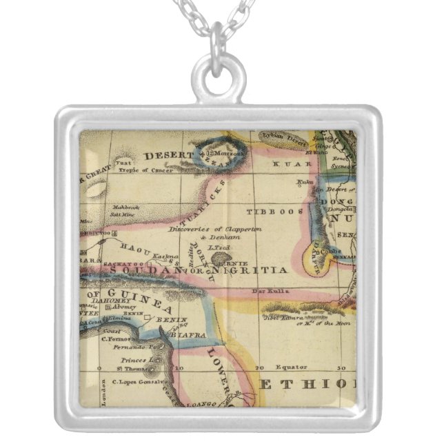 Africa 7 silver plated necklace (Front)