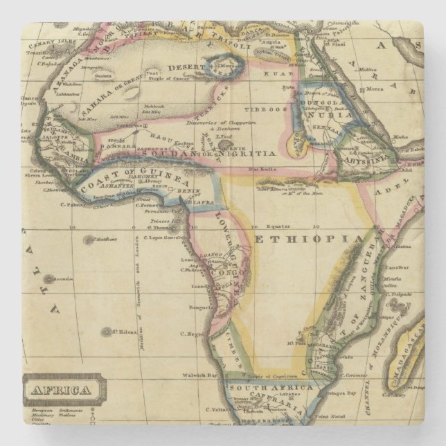 Africa 7 stone coaster (Front)