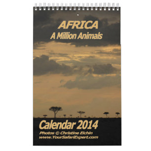 AFRICA - A Million Animals Calendar 2014 Single Pg