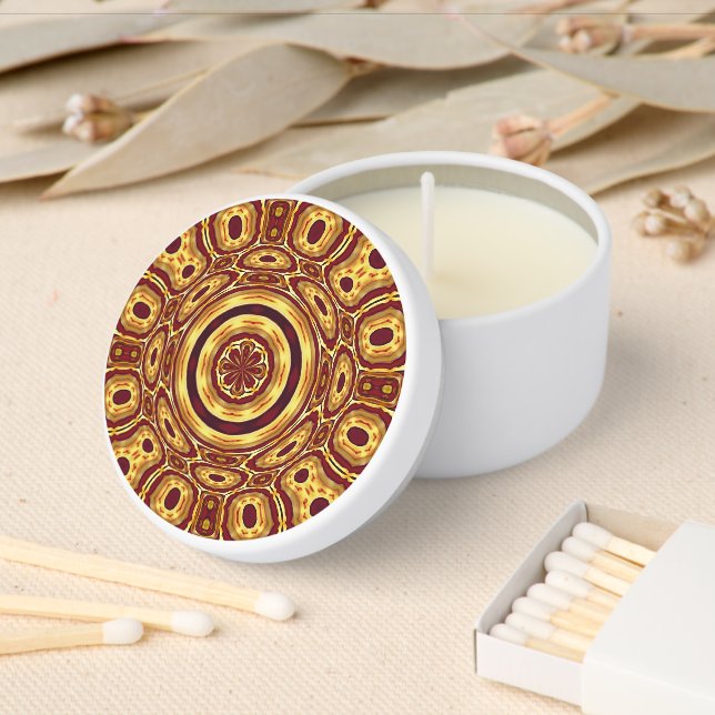 Africa Abstract Art Pattern Mini Candle Favors (Insitu)