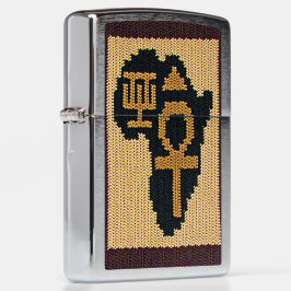 Africa Adinkra Symbol of Excellence Ankh Crochet Zippo Lighter