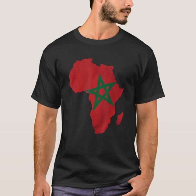 Africa African Flag Morocco T-Shirt (Front)