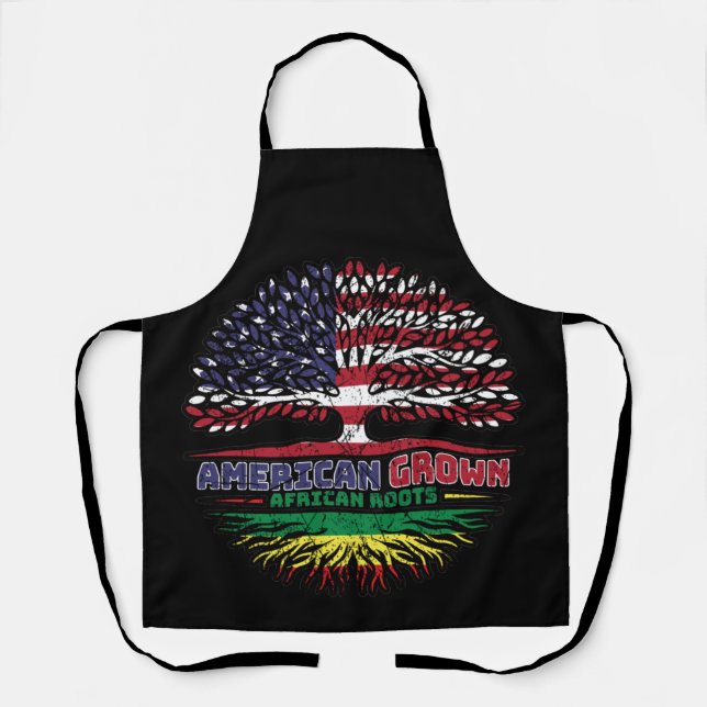 Africa African US American USA United States Tree Apron (Front)