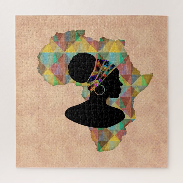 Africa | African Woman in Head Wrap Jigsaw Puzzle (Vertical)
