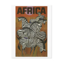 Africa, African Zebra, Savannah, vintage travel