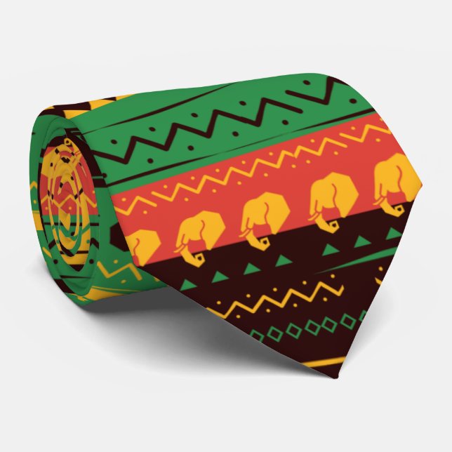 África Africana Neck Tie (Rolled)