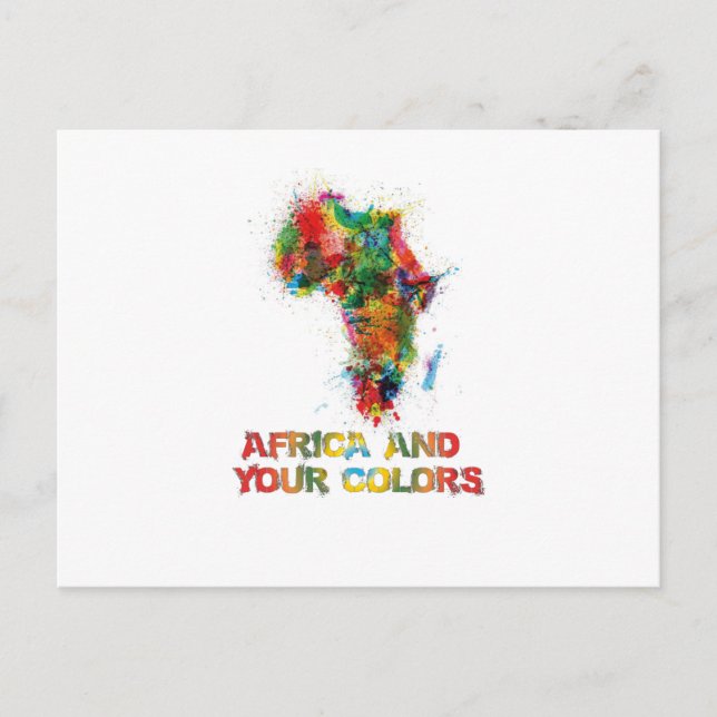 Africa and your Colors Postcard (Front)