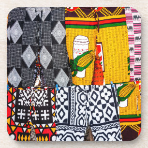 Africa, Angola, Benguela. Brightly Colored Pants Coaster