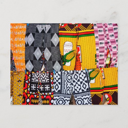 Africa Angola Benguela Brightly Colored Pants Postcard