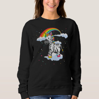 Africa Animal Lover Rainbow Zebracorn Unicorn Zebr Sweatshirt